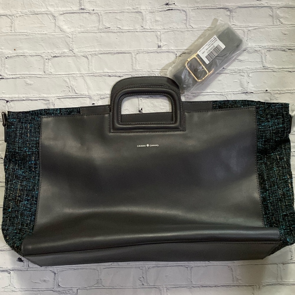 Cavana Canvas NY Leather Ramie Cotton Tote